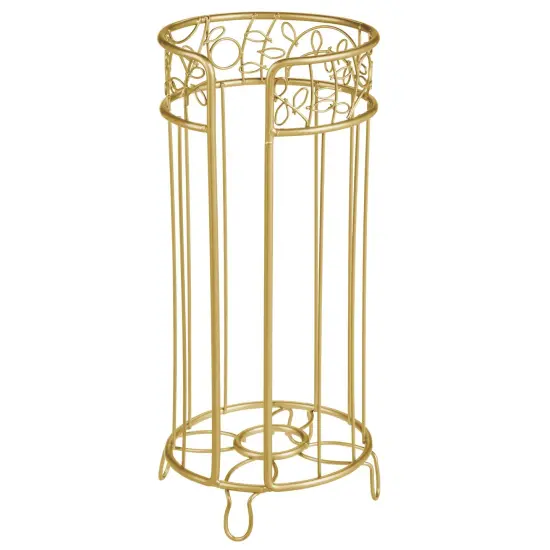 mDesign Decorative Metal Toilet Paper Storage Holder Stand, 3 Rolls {5}