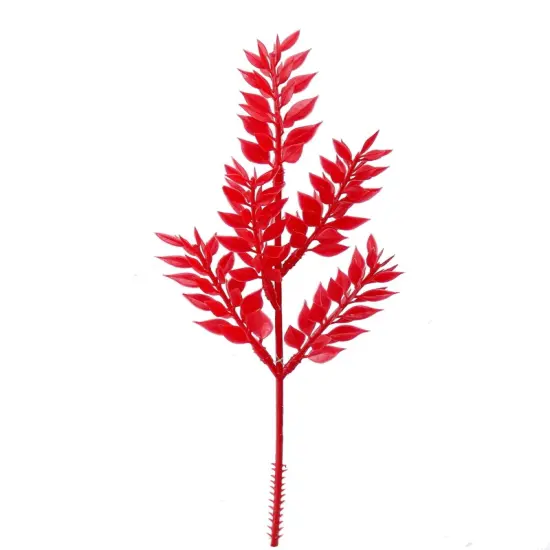 13" Red Ruscus Spray - 24 Pack, Vibrant Floral Accents for Bouquets, Centerpieces, and Wreaths &ndash; Lifelike Artificial Christmas Decor for Indoor & Outdoor Use &ndash; 2024 Christmas Collection, Floral Home by Artificial Flowers {1}