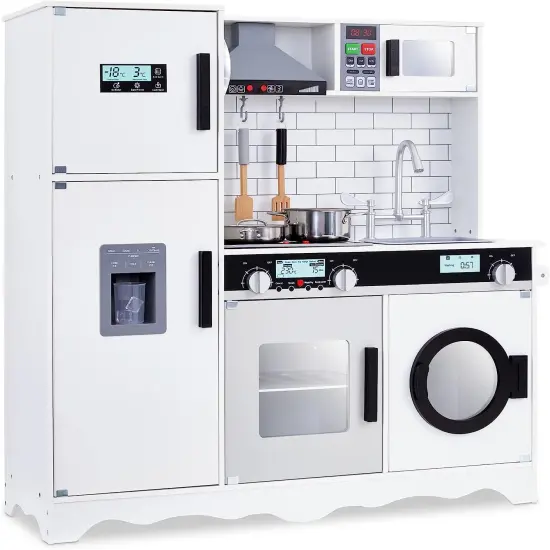 Lil&rsquo; Jumbl kitchen set for kids Interactive Kitchen Pretend Wooden Play Kitchen {1}