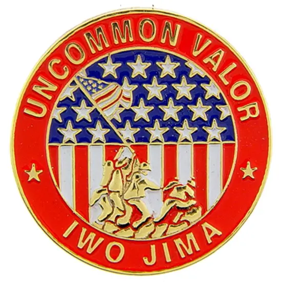 WWII Iwo Jima Uncommon Valor Pin 1" {1}