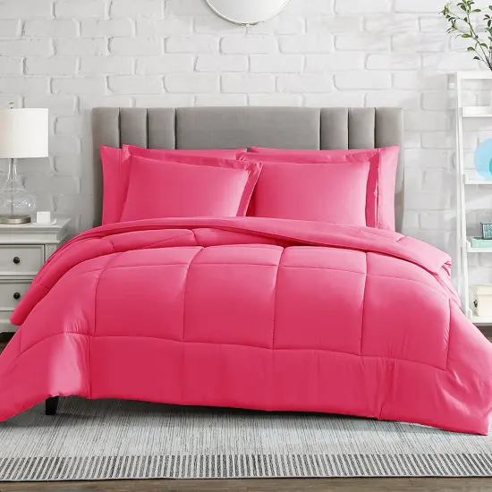 American Home Collection Down Alternative Comforter Set Extra Warm and Soft Pink {1}