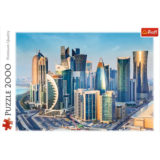 2000 Piece Jigsaw Puzzles, Doha, Qatar, City Skyline, Persian Gulf, Middle East, Adult Puzzles, Trefl 27084 {3}