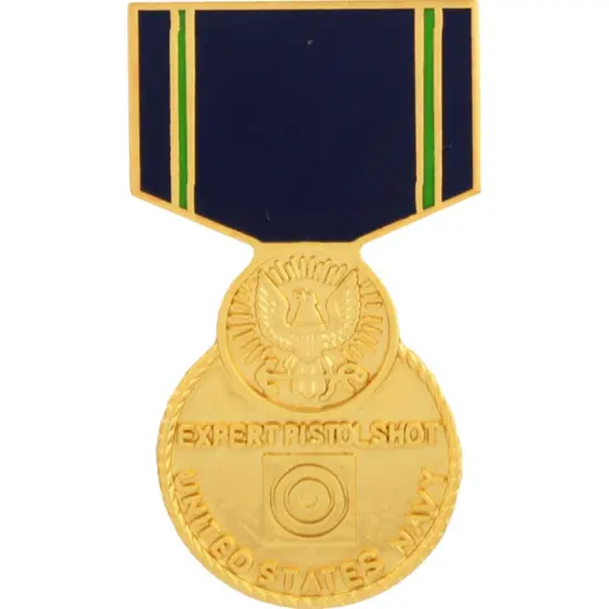 EagleEmblems P13032 Pin-Medal, Usn Pistol Mark, (1-3/16") {1}
