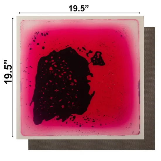 Sensory Liquid Gel Floor Square Tiles, 19.5 x 19.5 Inch Red Orange White Green Pink Purple Yellow Blue Kids Floor Mat, 4 Pack R/o, g/y, p/p, b/w {3}