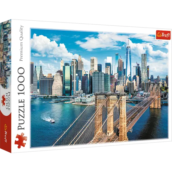 1000 Piece Jigsaw Puzzles, Brooklyn Bridge, New York, USA, Cityscape puzzle, Adult Puzzle, Trefl 10725 {1}