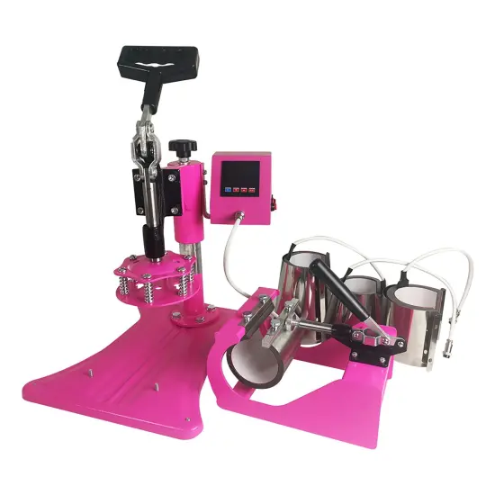 Swing Design 15" x 15" Swing Away 8-in-1 Heat Press - Pink {5}