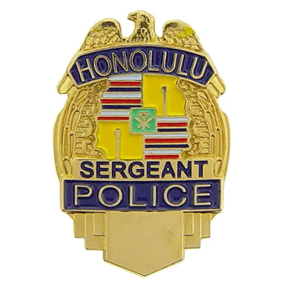 Honolulu Police Officer Sergeant Badge Pin 1" {1}