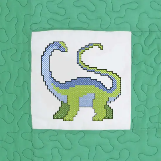 HerrschnersJurassic Kid's Quilt Blocks Stamped Cross-Stitch Multi {3}