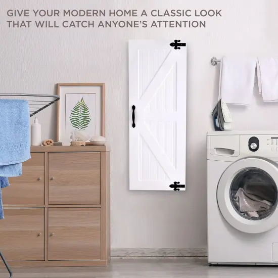 Ivation Foldable Ironing Board Cabinet Wall-Mount with Farmhouse Door {4}