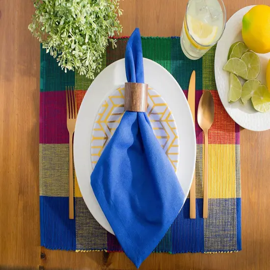 DII Polyester Bin Chevron Aqua Round Large {2}