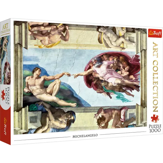1000 Piece Jigsaw Puzzles Art Collection, The Creation of Adam by Michelangelo, Sistine Chapel, Art Puzzles, Adult Puzzles, Trefl 10590 {1}