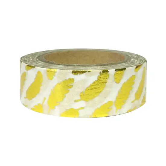 Wrapables&reg; Colorful Washi Masking Tape Gold Feathers {1}