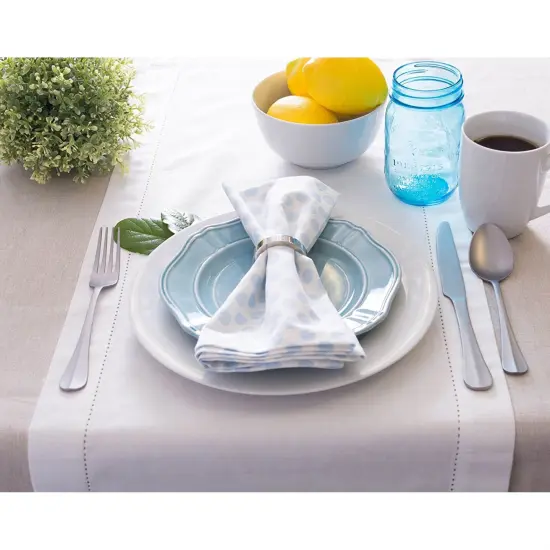 DII Natural Solid Chambray Tablecloth 70 Round {4}