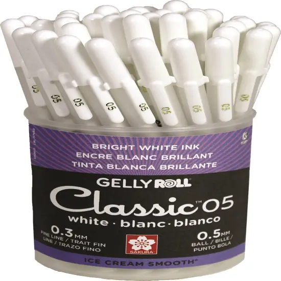 Sakura Gelly Roll Classic Fine Point Pens Cup 36/Pkg-White {1}