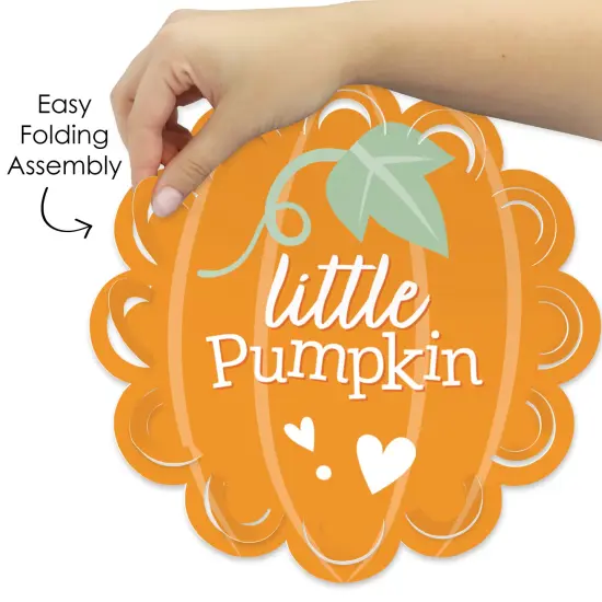 Big Dot of Happiness Little Pumpkin - Fall Birthday Party or Baby Shower Round Table Decorations - Paper Chargers - Place Setting For 12 {6}