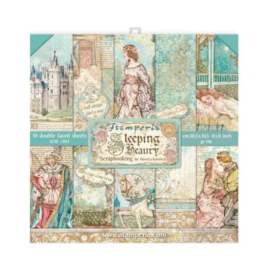 Stamperia Sleeping Beauty 8x8 Paper Pack {1}