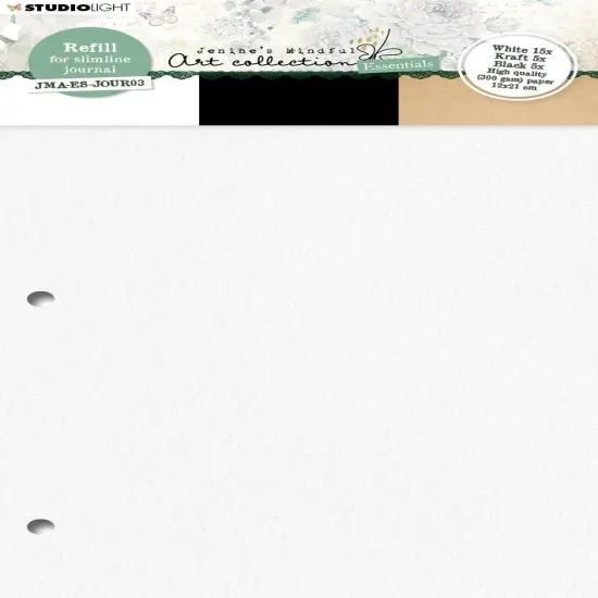 Studio Light Journal Pages 4.72"X8.25"-Nr. 11, White/Black/Kraft {1}