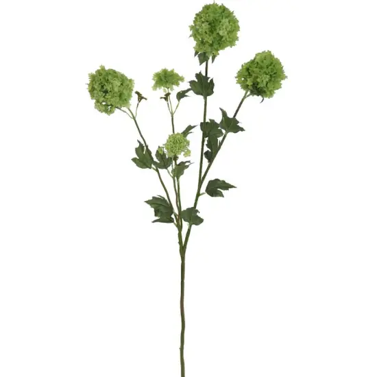 Premium 38-Inch Silk Flower Snowball Spray - Realistic and Lifelike {2}
