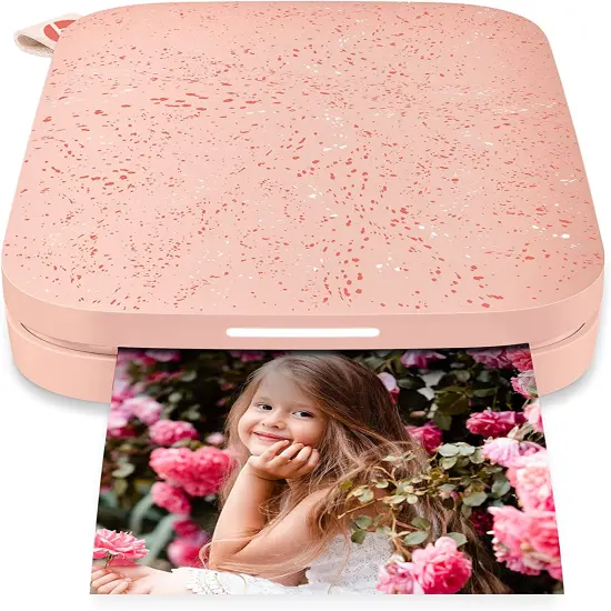 HP Sprocket Portable Printer, Zink Sticky Paper 2x3" Instant Photo Printer for iOS & Android Device Blush Pink {1}