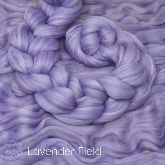 100% Superfine Merino Fiber: Winner's Circle. Soft Combed Top Roving Color Blend for Spinning, Felting, Weaving Lavender Field {3}