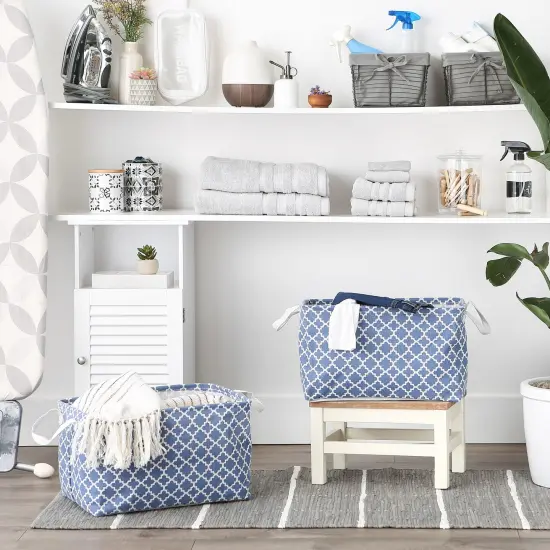 DII Stonewash BlueRound Crochet Bath Mat {5}