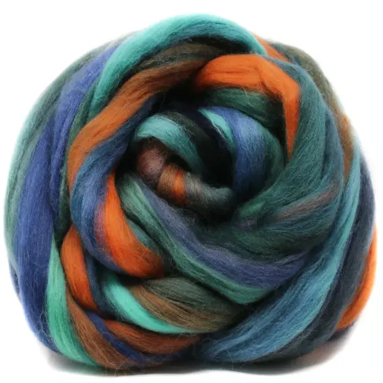 100% Superfine Merino Fiber: Top Notch. Soft Combed Top Roving Color Blend for Spinning, Felting, Weaving Globetrotter {2}