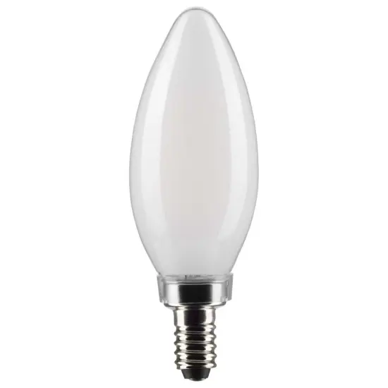 6Pk - Satco 5.5w B11 LED 4000K Candelabra Base Frosted Dimmable - 60w equiv Cool White {1}