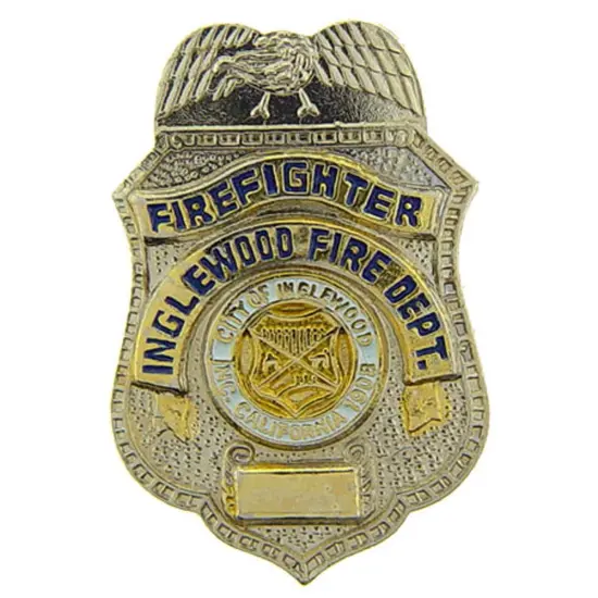 Inglewood California Firefighter Pin 1" {1}