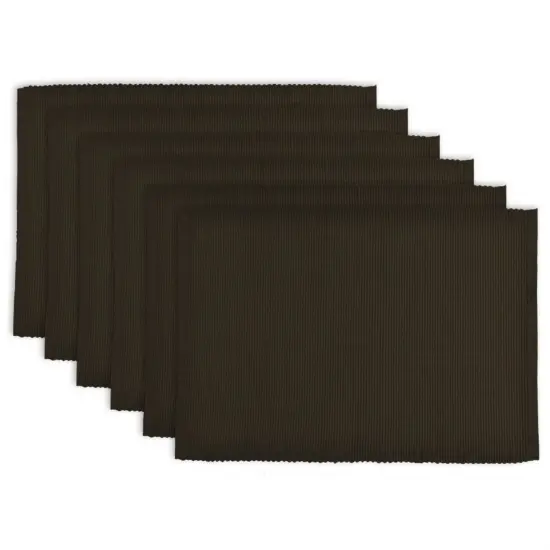 PLACEMAT DARK BROWN Set of 6 {1}