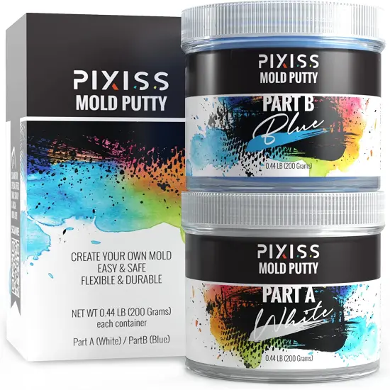 Pixiss Mold Putty Silicone Mold Making Kit, Super Easy 1:1 Mix Mold Putty {6}
