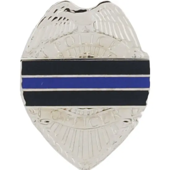 Thin Blue Line Honor Police Badge Pin 1" {1}