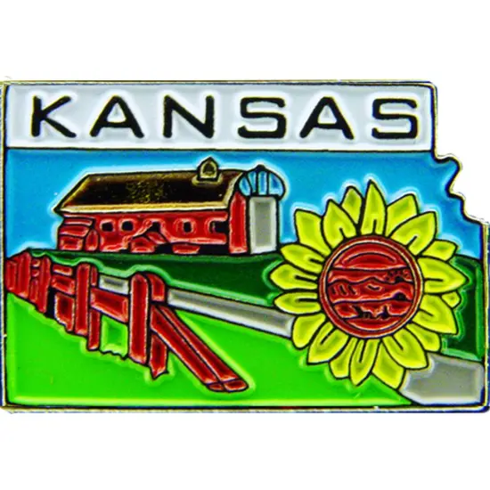 Kansas Map Pin 1" {1}