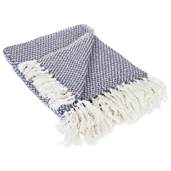 DII Nautical Blue Woven Throw {1}