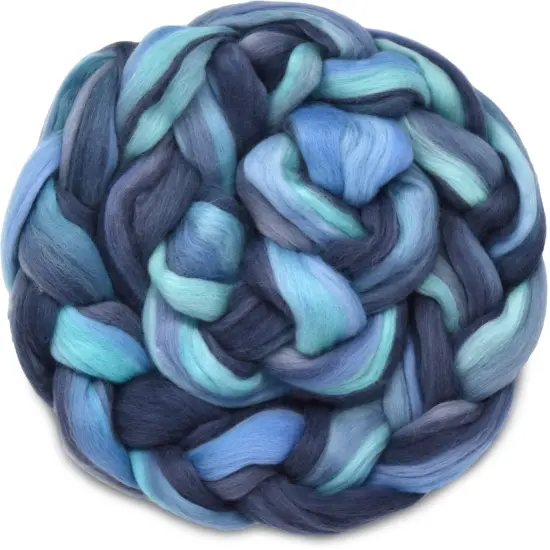 100% Superfine Merino Fiber: Top Notch. Soft Combed Top Roving Color Blend for Spinning, Felting, Weaving Seven Seas {1}