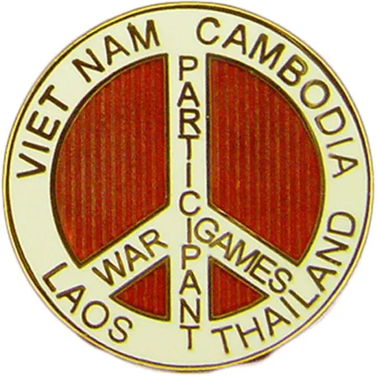 Vietnam War Games Pin White 1" {1}