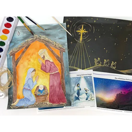 Christian Art Box A (Nativity & Star Bethehem) {1}