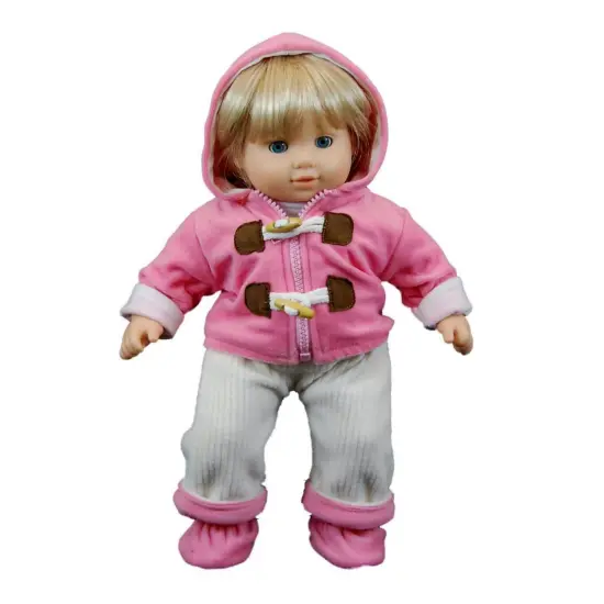 The Queen's Treasures 15 Inch Baby Doll Clothes Pink & Cream Overalls Set {2}