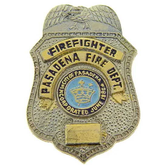 Pasadena Firefighter Pin 1" {1}