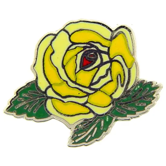 Rose Pin Yellow 1" {1}