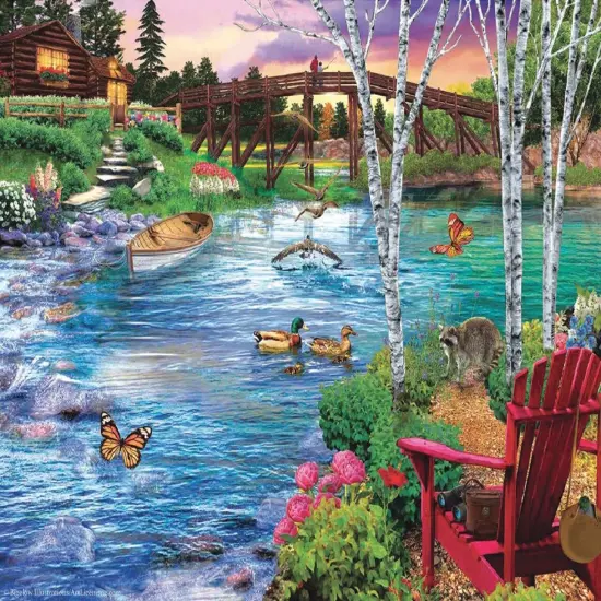 Sunsout Bridge Fishing 500 pc Jigsaw Puzzle 31481 {1}