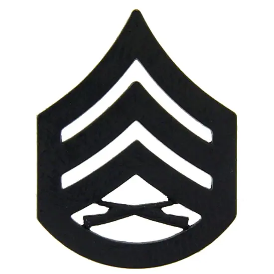U.S.M.C. Staff Sergeant Rank Insignia Black Pin {1}