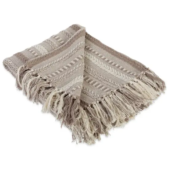 DII Stone Braided Stripe Throw {1}