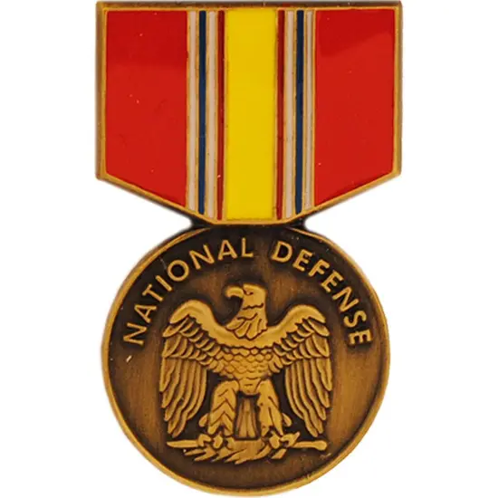 EagleEmblems P14957 PIN-Medal,National DEF. (1-3/16'') {1}