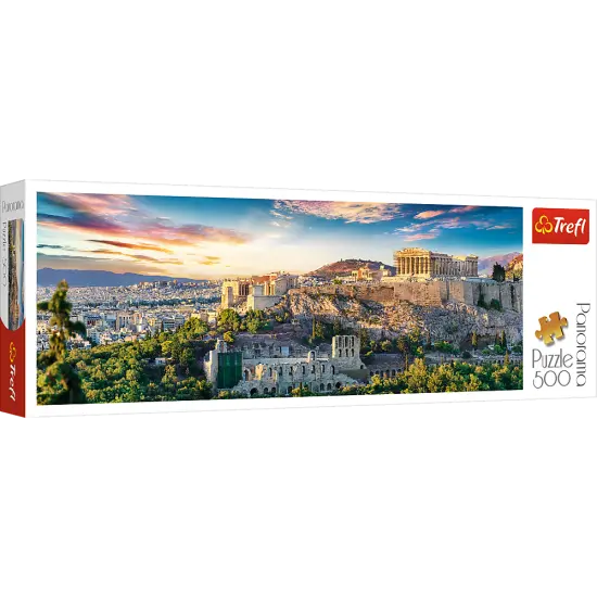 Panorama 500 Piece Jigsaw Puzzles, Acropolis, Athens Greece Puzzle, Parthenon Puzzle, Adult Puzzles, Trefl 29503 {1}