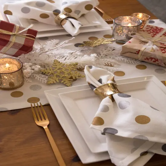 DII Hammered Gold Napkin Ring (Set of 12) {1}