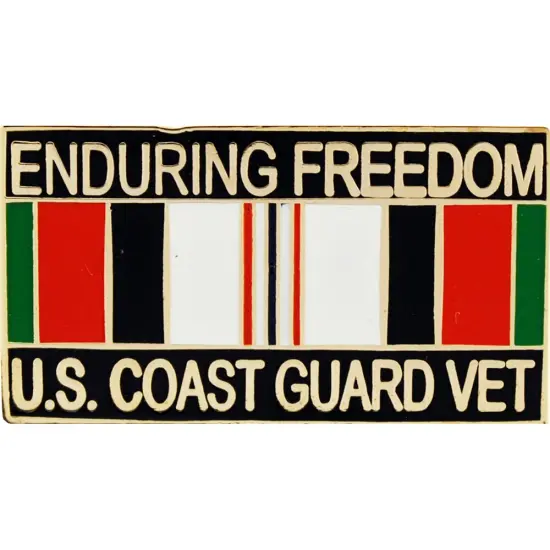 EagleEmblems P12274 Pin-Endur.Freed,USCG,Vet. (1.125'') {1}