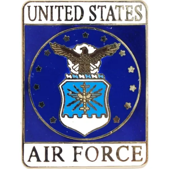 Pins: USAF - Air Force, EMBLEM,RECTANGLE (1") {1}