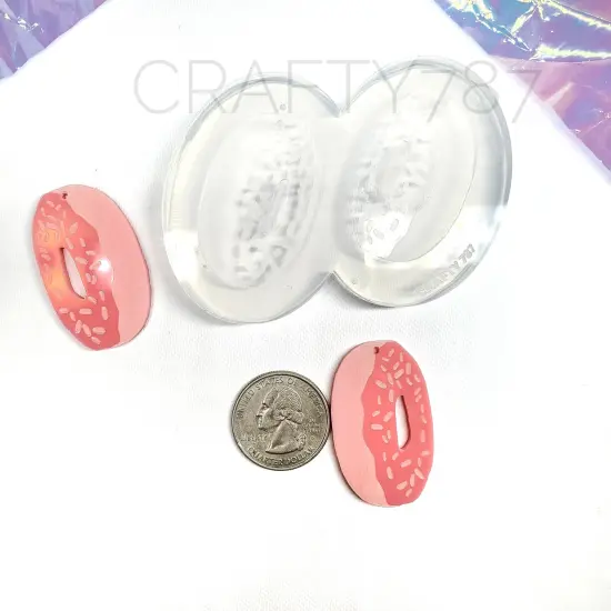 Donuts Dangle Earrings Silicone Mold (C12) {3}