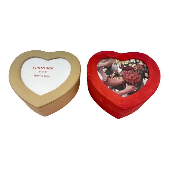 Value Pack of 12 Heart Photo Box - Large {4}