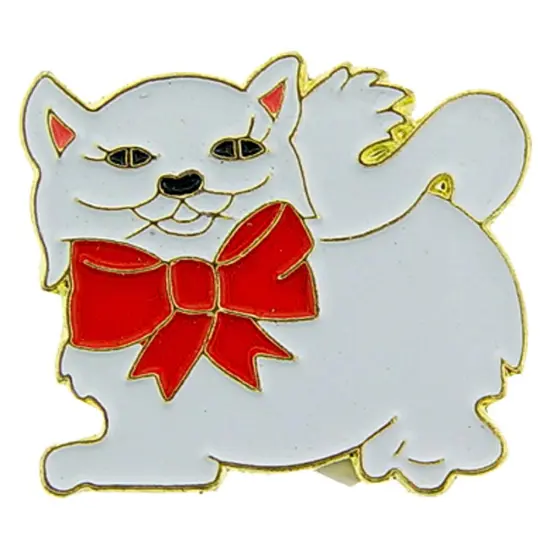 Cat with Bow Pin 1" {1}